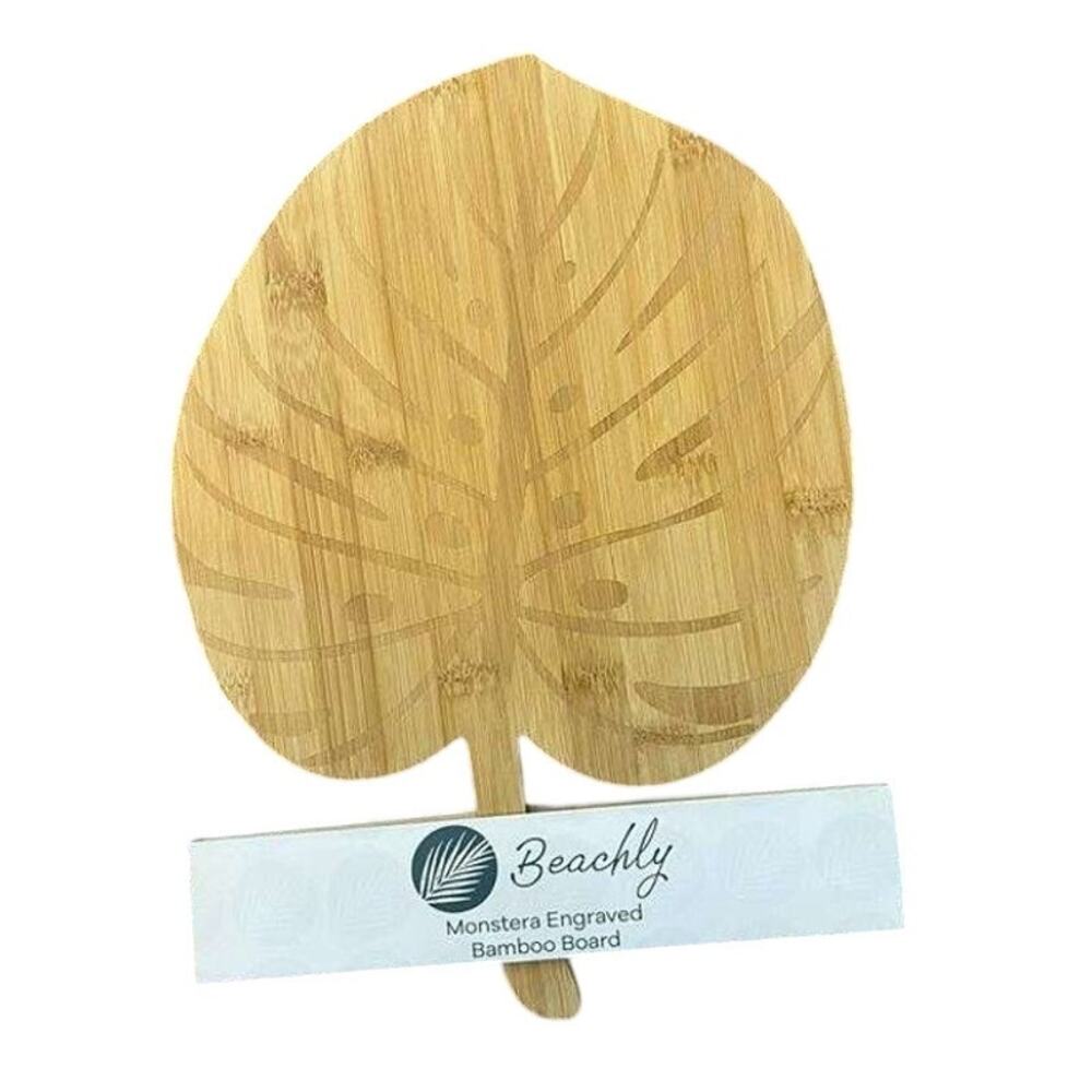 Beachly Monstera Engraved Bamboo Board